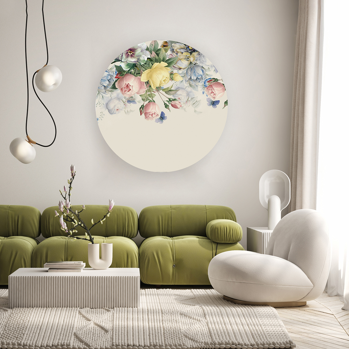 Pastel Renkli Çiçekler Duvar Kağıdı – Zarif ve Modern Tasarım - Görsel 6