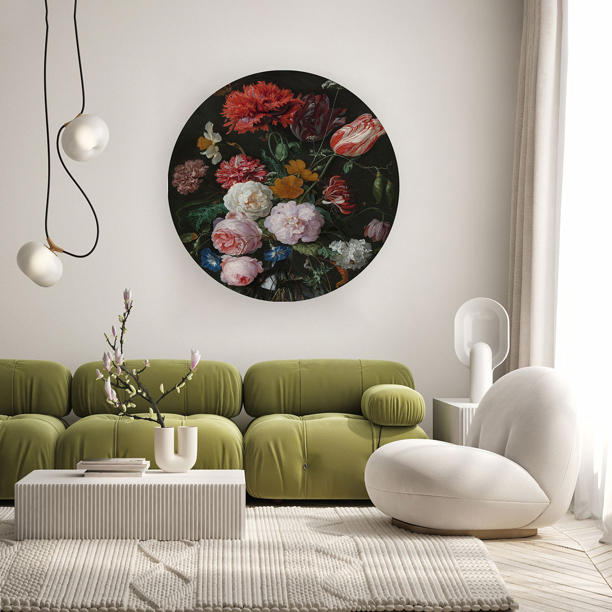 Renkli Çiçek Deseni Duvar Kağıdı – Şık ve Modern Tasarım - Görsel 6