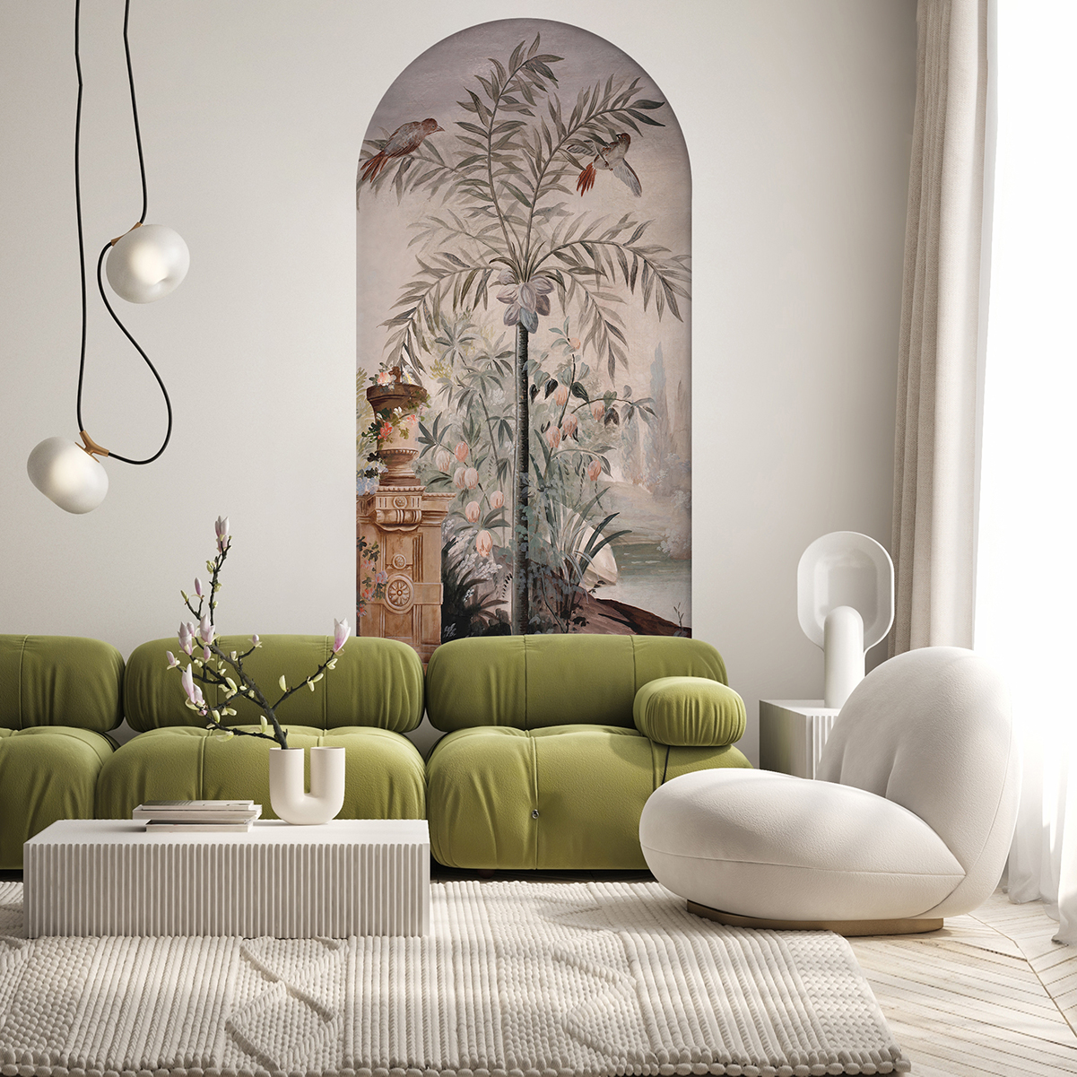 Modern Sanatsal Doğal Manzara Duvar Kağıdı - Şık ve Modern Dekorasyon - Görsel 3