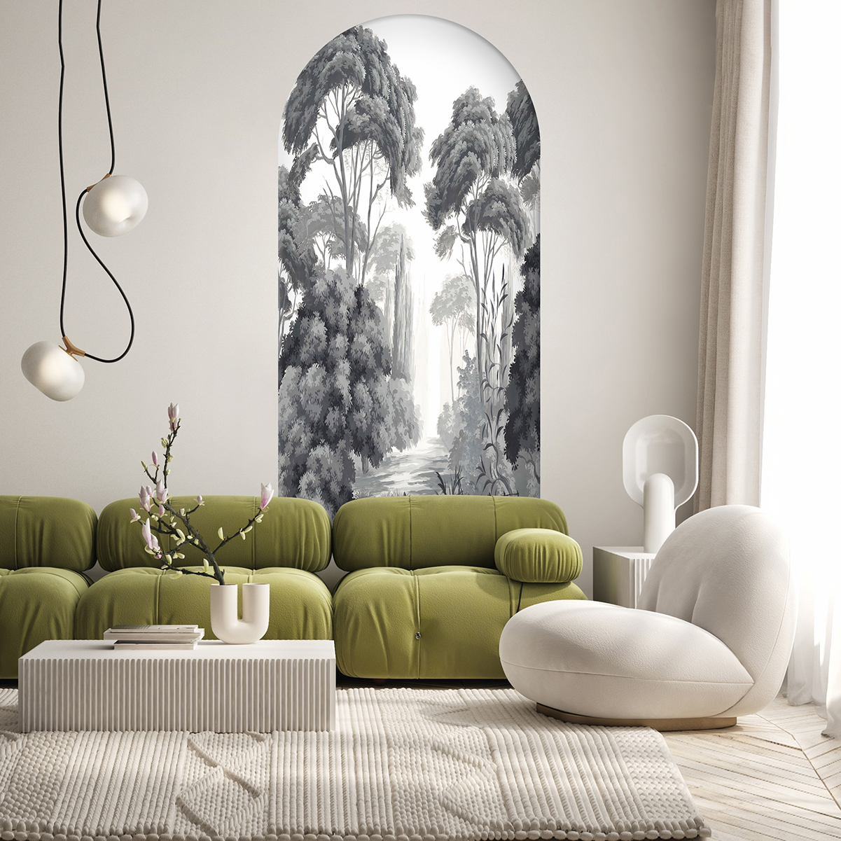 Şık Modern Doğal Orman Duvar Kağıdı - Huzur Verici Tasarım - Görsel 3