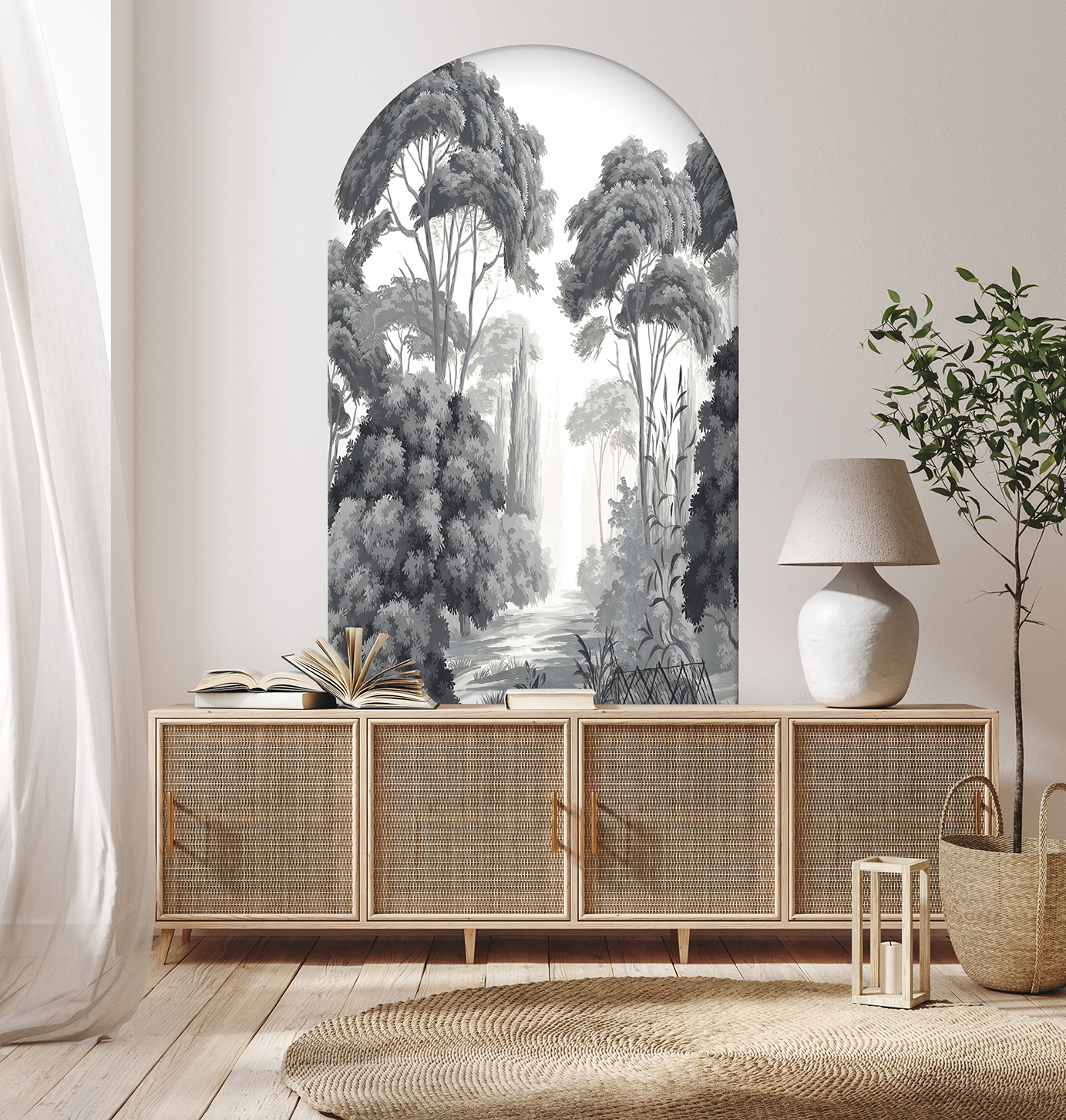 Şık Modern Doğal Orman Duvar Kağıdı - Huzur Verici Tasarım