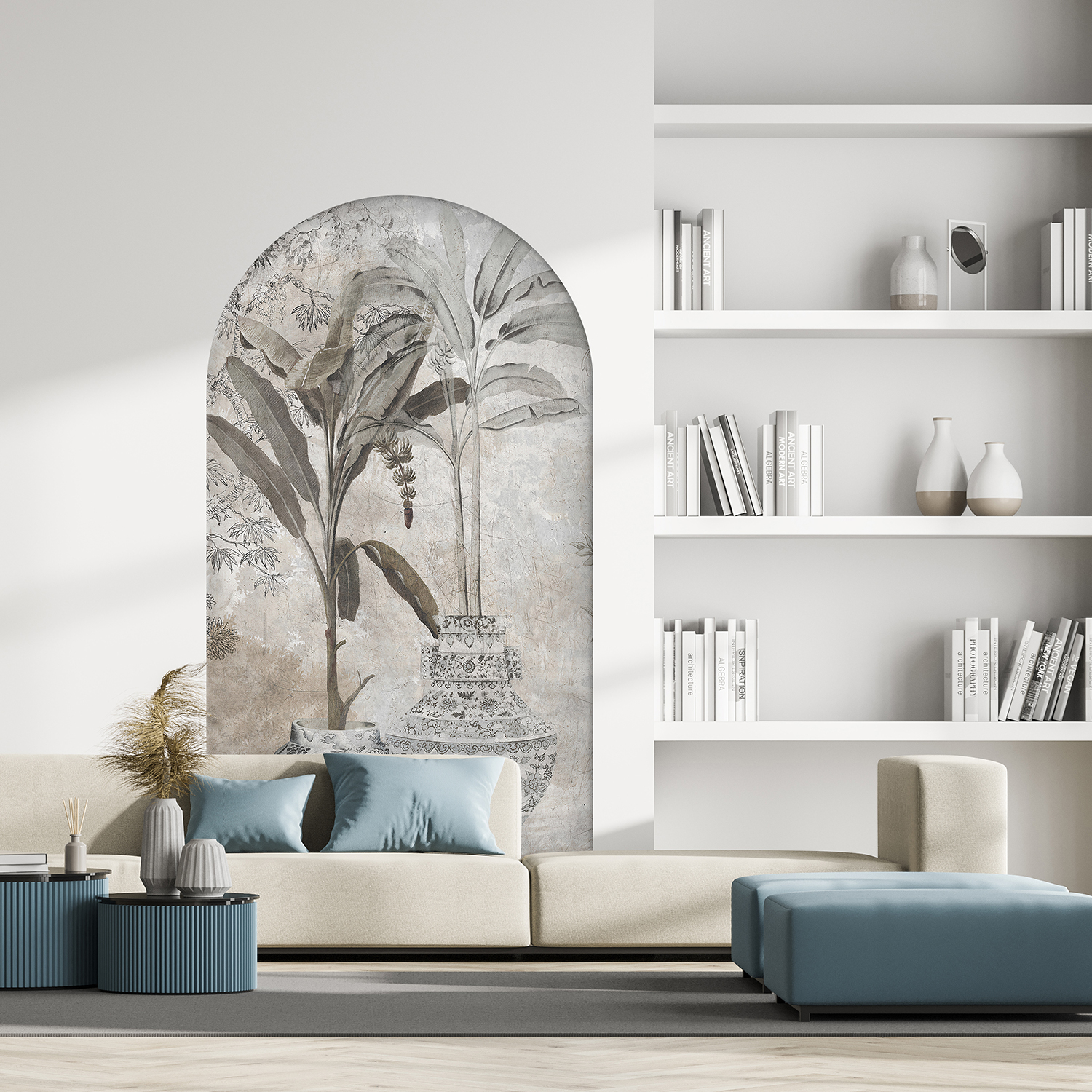 Şık Tropikal Desenli Duvar Kağıdı - Görsel 7