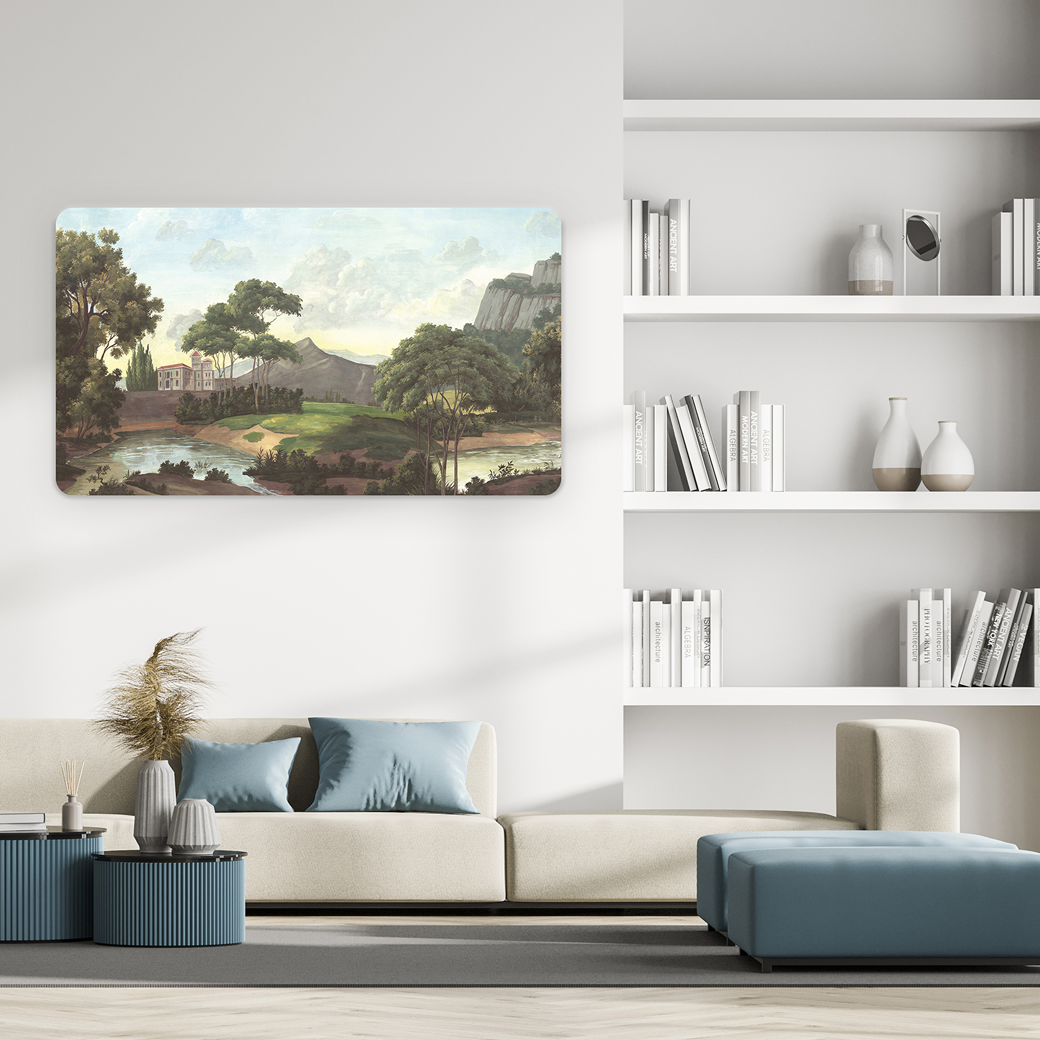 Doğa Manzaralı Soyut Duvar Kağıdı - Huzur Veren Sanat Eseri - Görsel 3