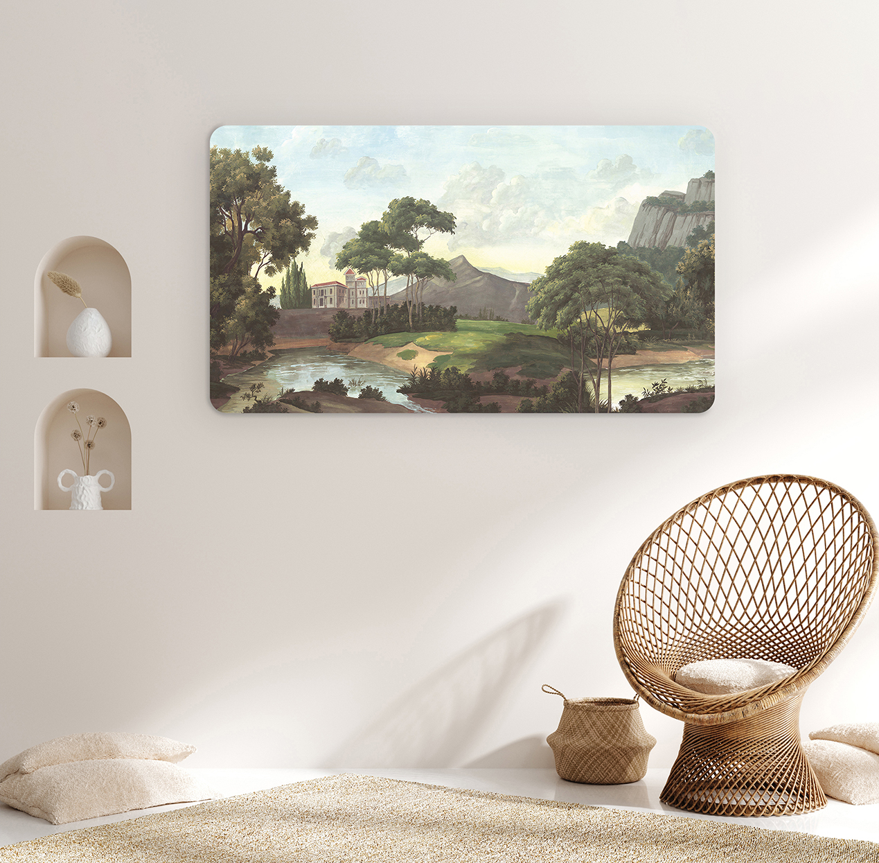 Doğa Manzaralı Soyut Duvar Kağıdı - Huzur Veren Sanat Eseri