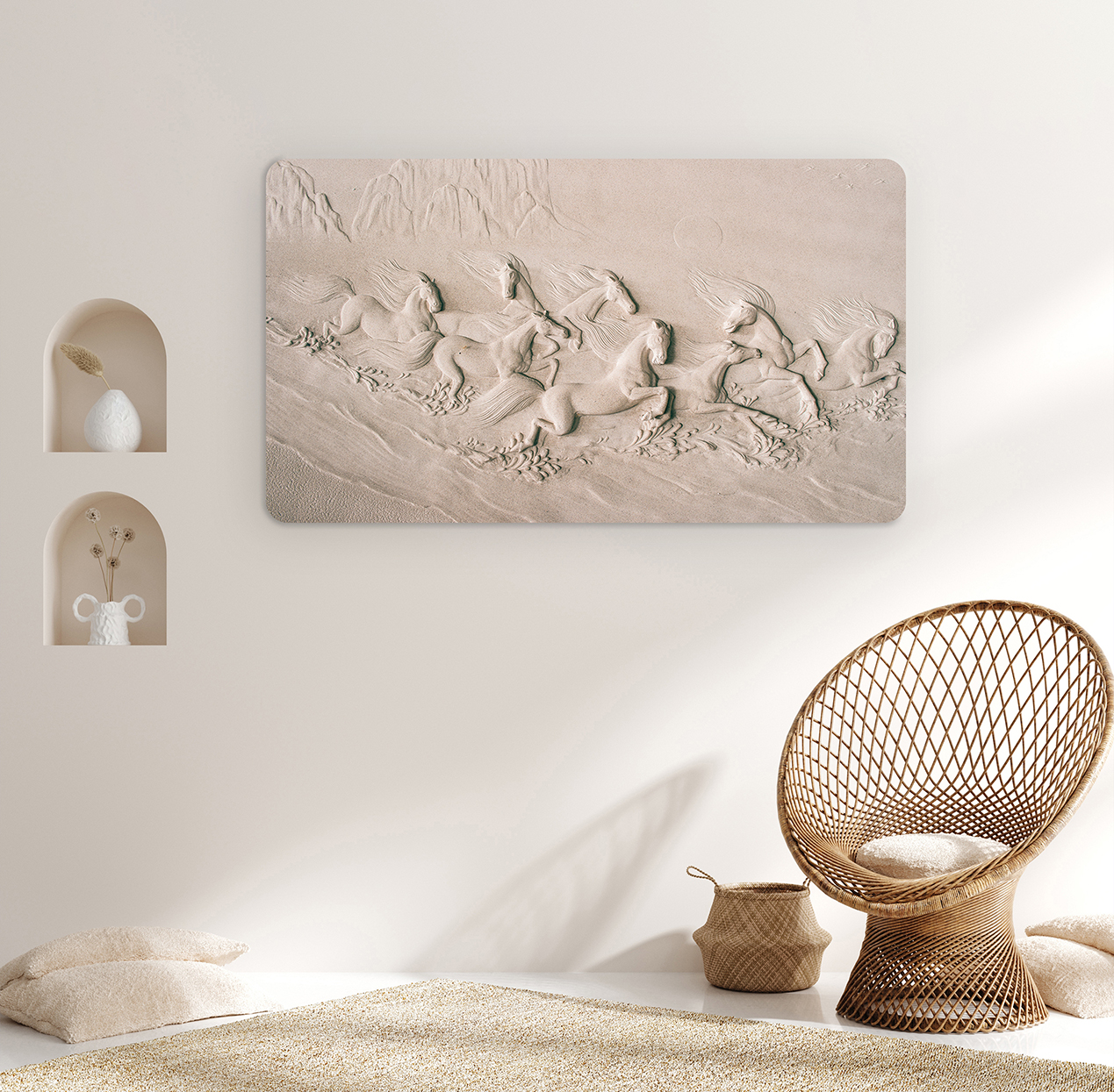 Kumsal Desenli Soyut Duvar Kağıdı - Modern Tasarım