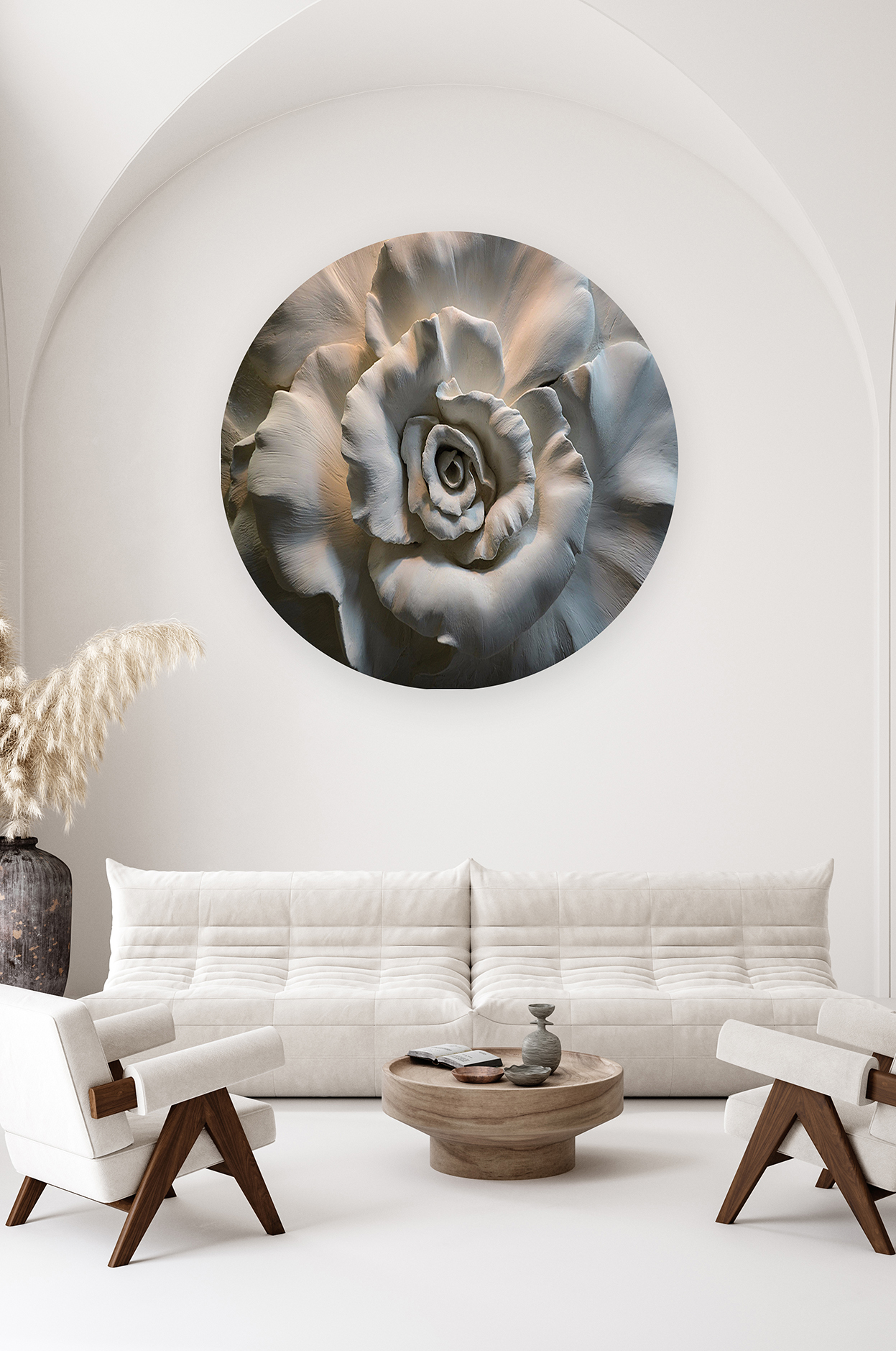 Soyut Gül Tasarımı ve Heykel Sanatı Temalı Duvar Kağıdı - Zarif Tasarım - Görsel 7