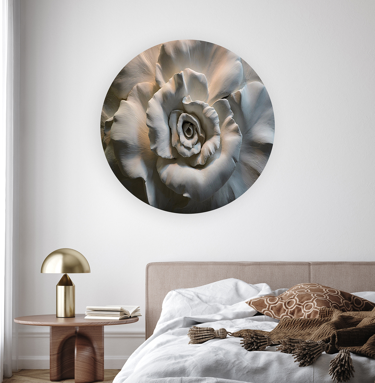 Soyut Gül Tasarımı ve Heykel Sanatı Temalı Duvar Kağıdı - Zarif Tasarım - Görsel 2