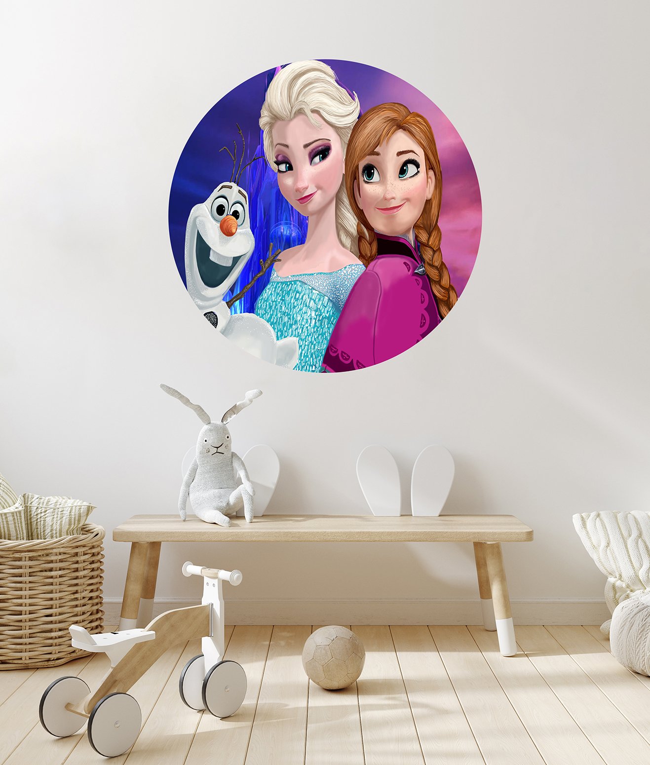 Frozen Elsa ve Anna Duvar Kağıdı - Eğlenceli Çocuk Odası Tasarımı - Görsel 2