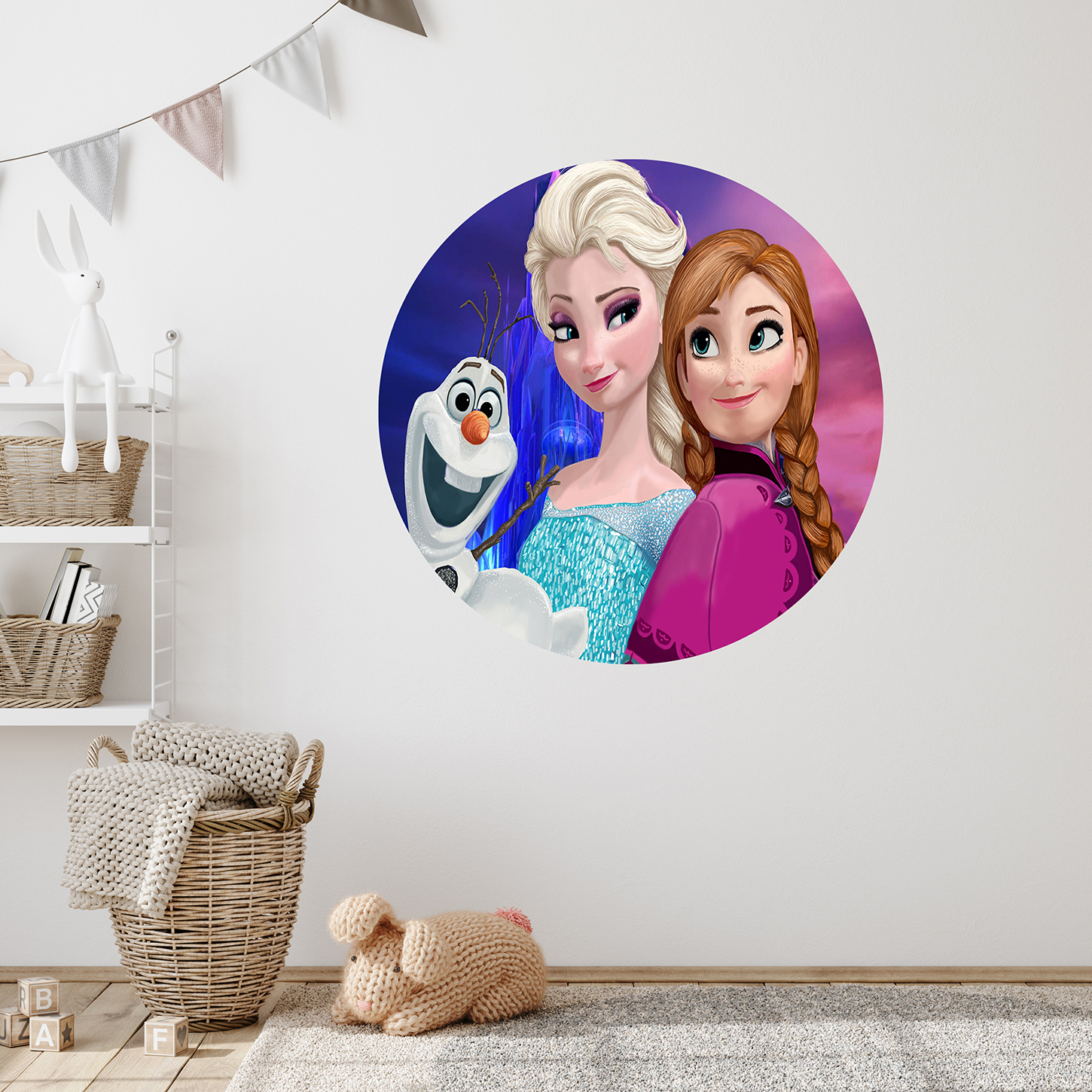 Frozen Elsa ve Anna Duvar Kağıdı - Eğlenceli Çocuk Odası Tasarımı - Görsel 3