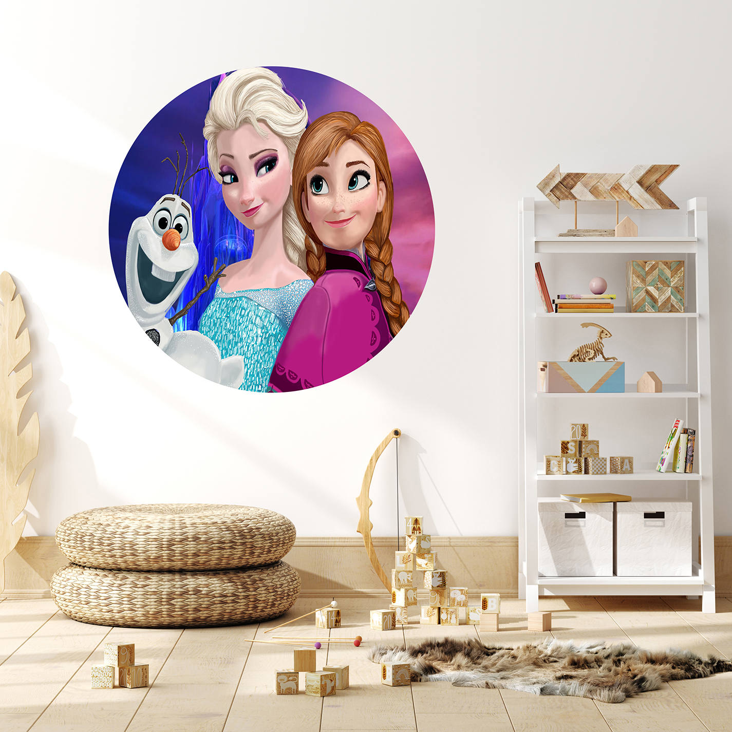 Frozen Elsa ve Anna Duvar Kağıdı - Eğlenceli Çocuk Odası Tasarımı - Görsel 4