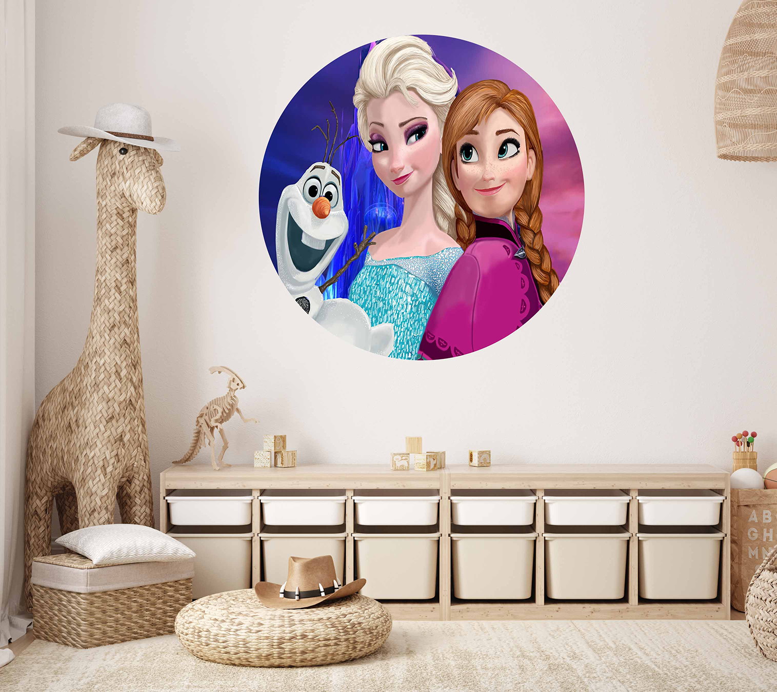 Frozen Elsa ve Anna Duvar Kağıdı - Eğlenceli Çocuk Odası Tasarımı - Görsel 5