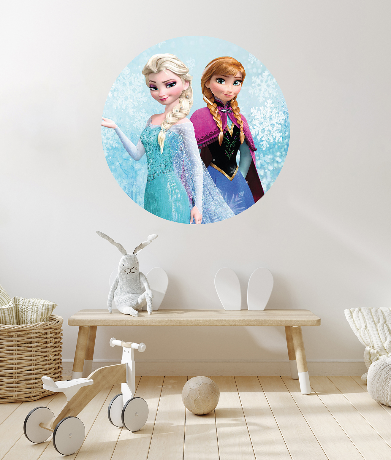 Frozen Elsa ve Anna Duvar Kağıdı - Eğlenceli Çocuk Odası Tasarımı - Görsel 2