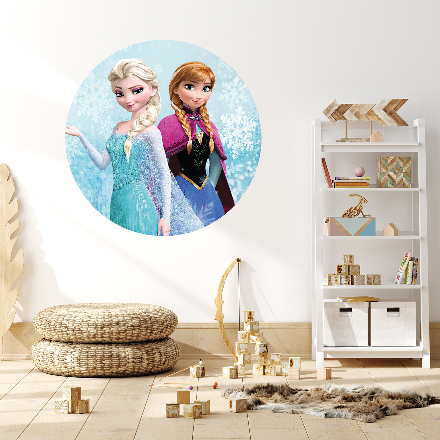 Frozen Elsa ve Anna Duvar Kağıdı - Eğlenceli Çocuk Odası Tasarımı - Görsel 4