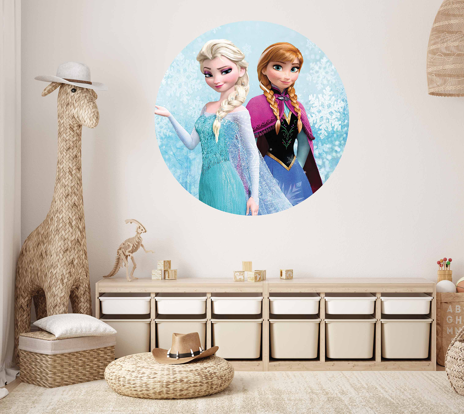 Frozen Elsa ve Anna Duvar Kağıdı - Eğlenceli Çocuk Odası Tasarımı - Görsel 5