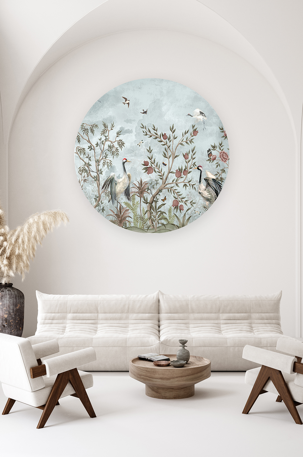 Tropikal Kuşlar ve Çiçekler Duvar Kağıdı – Kendinden Yapışkanlı Mavi Tasarım - Görsel 7