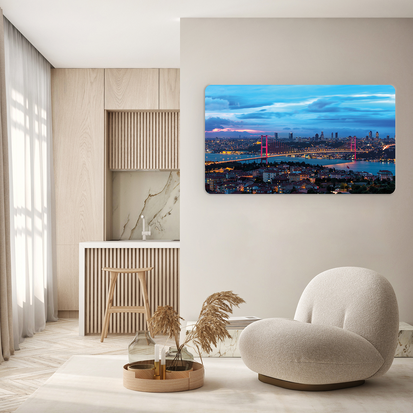 İstanbul Boğazı ve Kız Kulesi Manzaralı Duvar Kağıdı - Modern Tasarım - Görsel 5