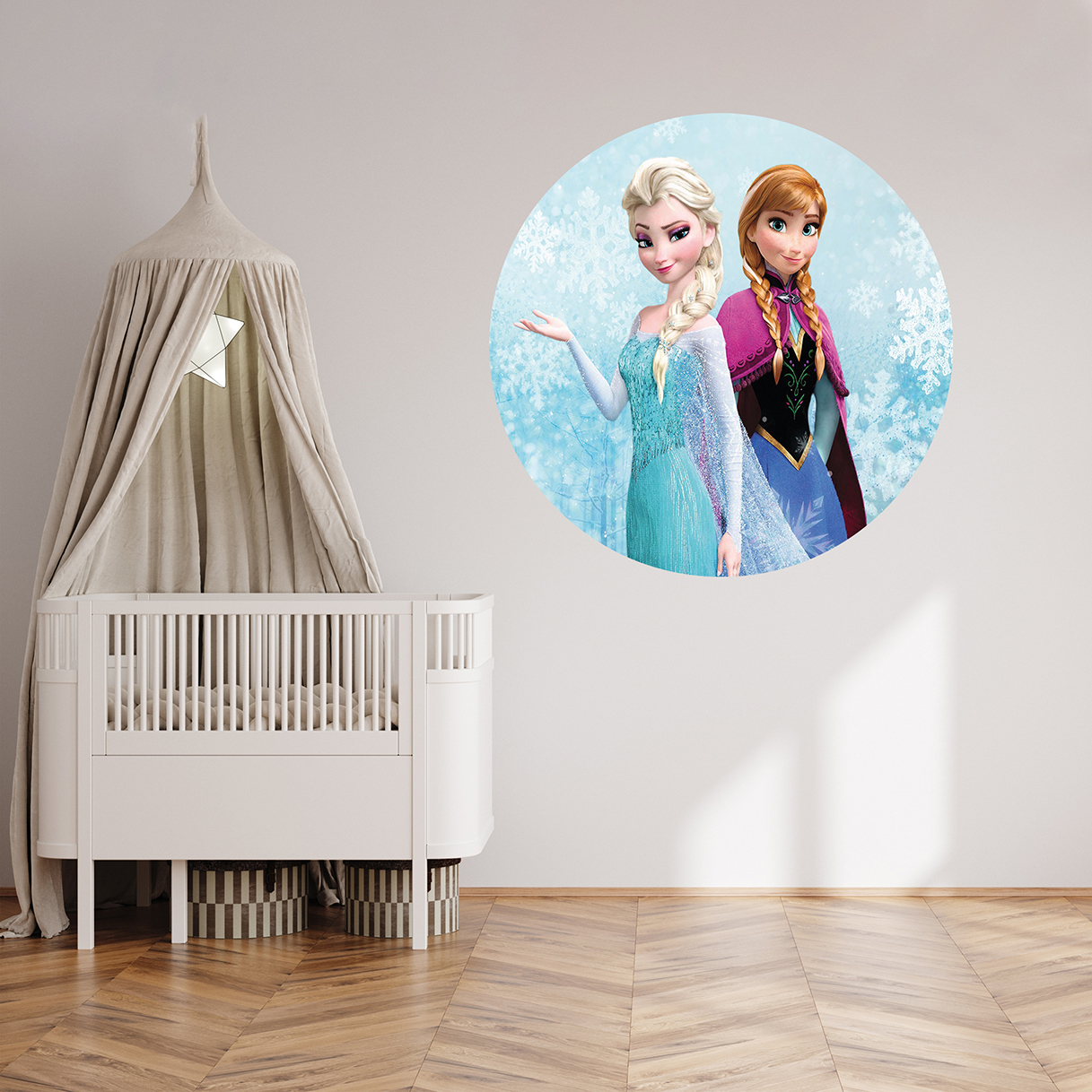 Frozen Elsa ve Anna Duvar Kağıdı - Çocuk Odası İçin Eğlenceli Tasarım - Görsel 6