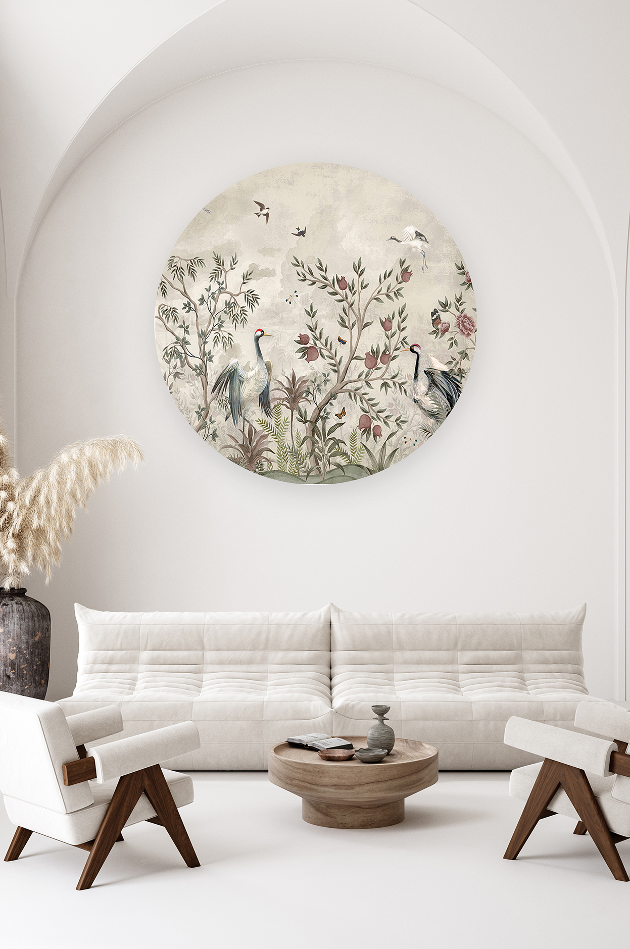 Tropikal Kuşlar ve Çiçekler Duvar Kağıdı – Kendinden Yapışkanlı Vintage Tasarım - Görsel 7