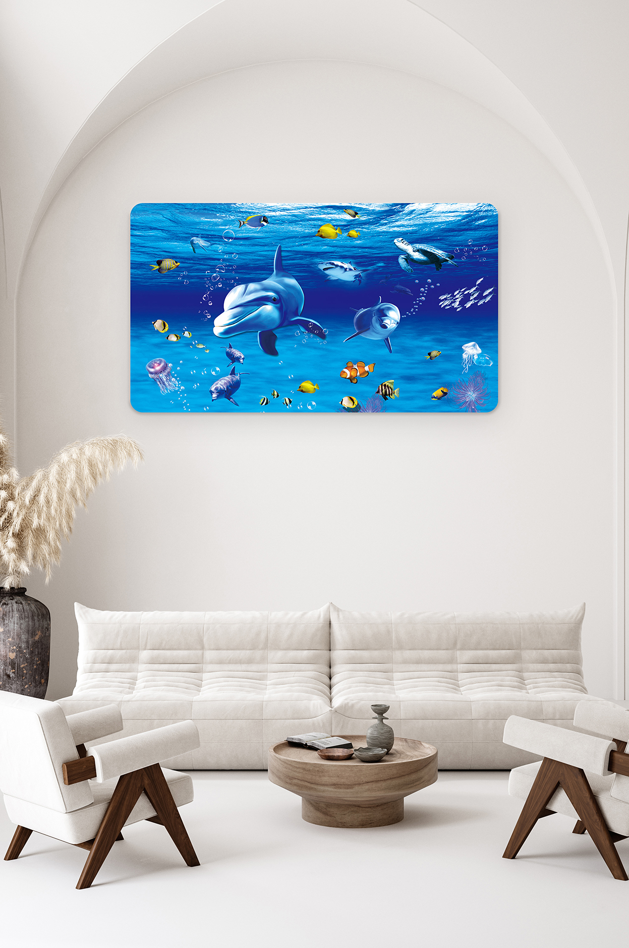 Okyanus Temalı Soy Yapıştır Duvar Kağıdı - Canlı Deniz Yaşamı Tasarımı - Görsel 2