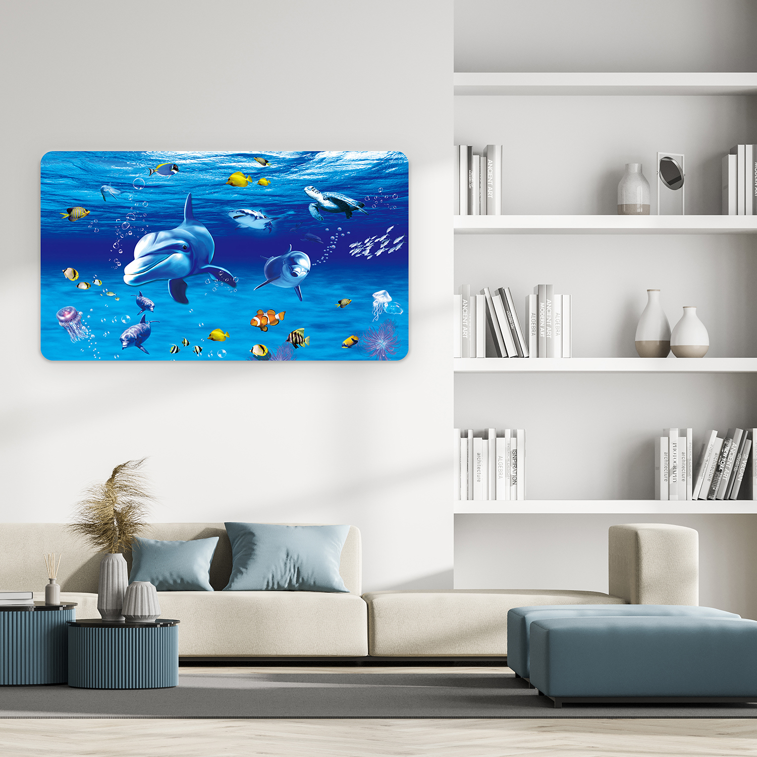 Okyanus Temalı Soy Yapıştır Duvar Kağıdı - Canlı Deniz Yaşamı Tasarımı - Görsel 3