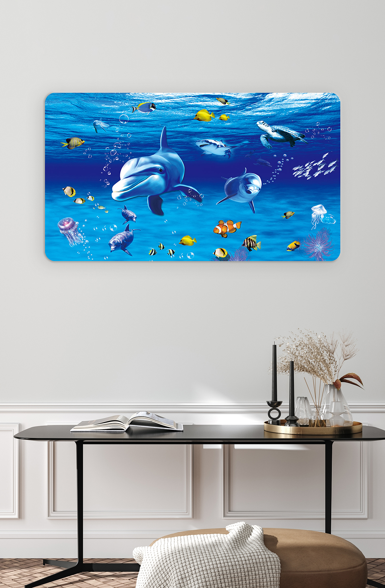 Okyanus Temalı Soy Yapıştır Duvar Kağıdı - Canlı Deniz Yaşamı Tasarımı - Görsel 4