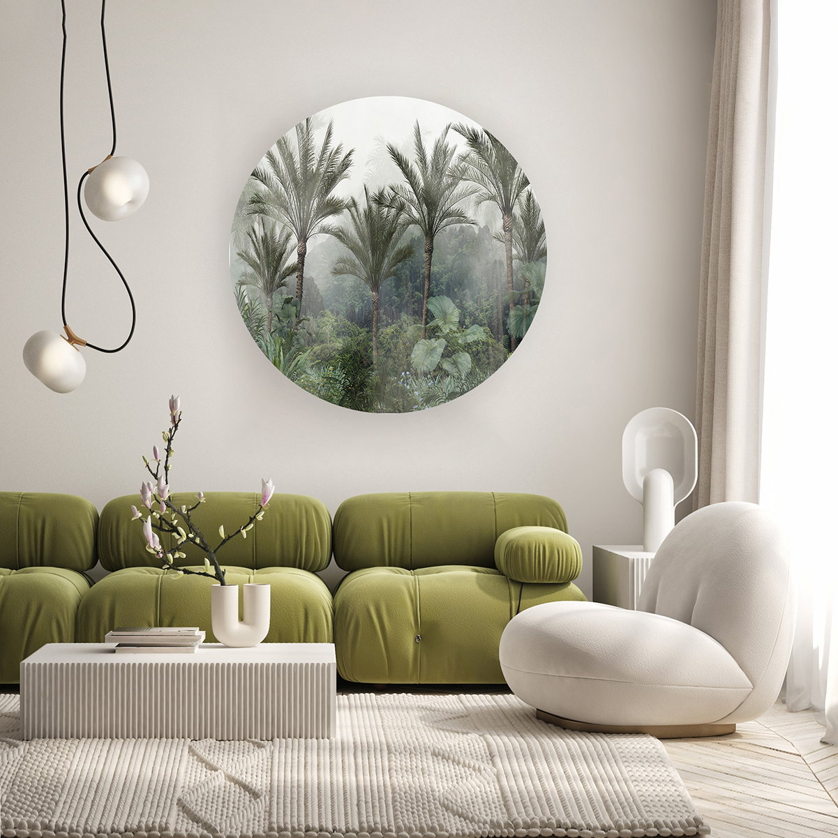 Tropikal Palmiye Ağaçları Duvar Kağıdı – Kendinden Yapışkanlı Ferah Tasarım - Görsel 4