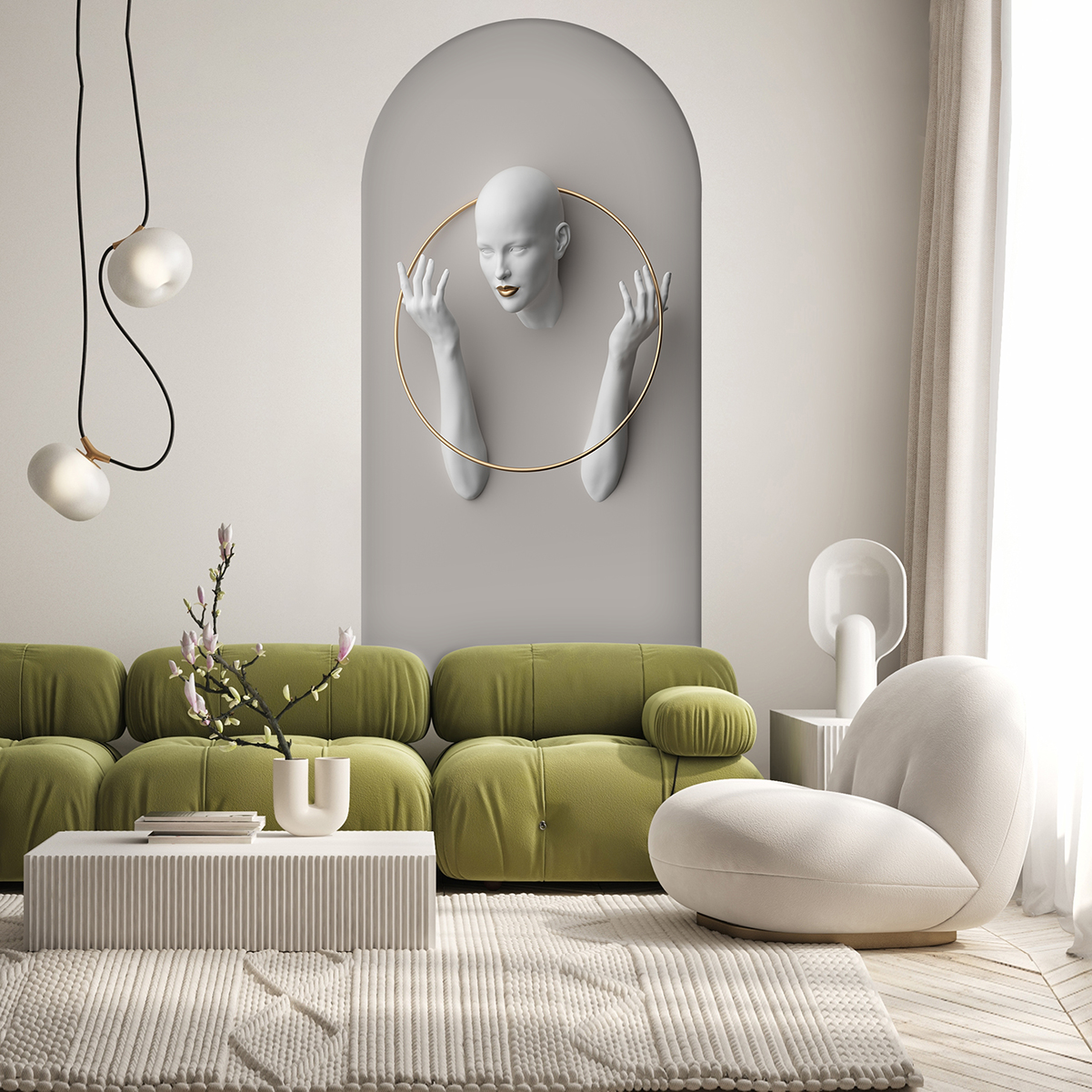 Soyut Kadın Figürlü Duvar Kağıdı - Sanatsal ve Modern - Görsel 4