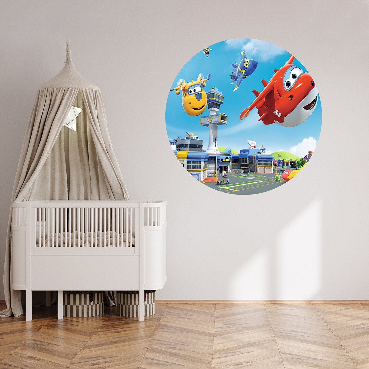 Çocuk Odası İçin Eğlenceli Super Wings Temalı Duvar Kağıdı – Dekoratif ve Eğitici - Görsel 6