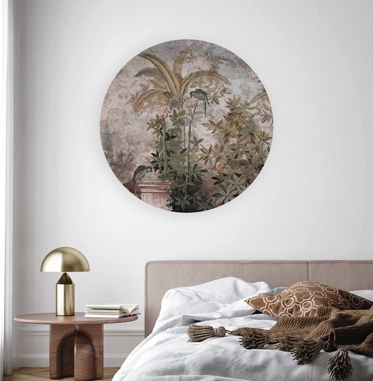 Tropikal Bitkiler ve Kuşlar Duvar Kağıdı – Kendinden Yapışkanlı Vintage Tasarım - Görsel 9