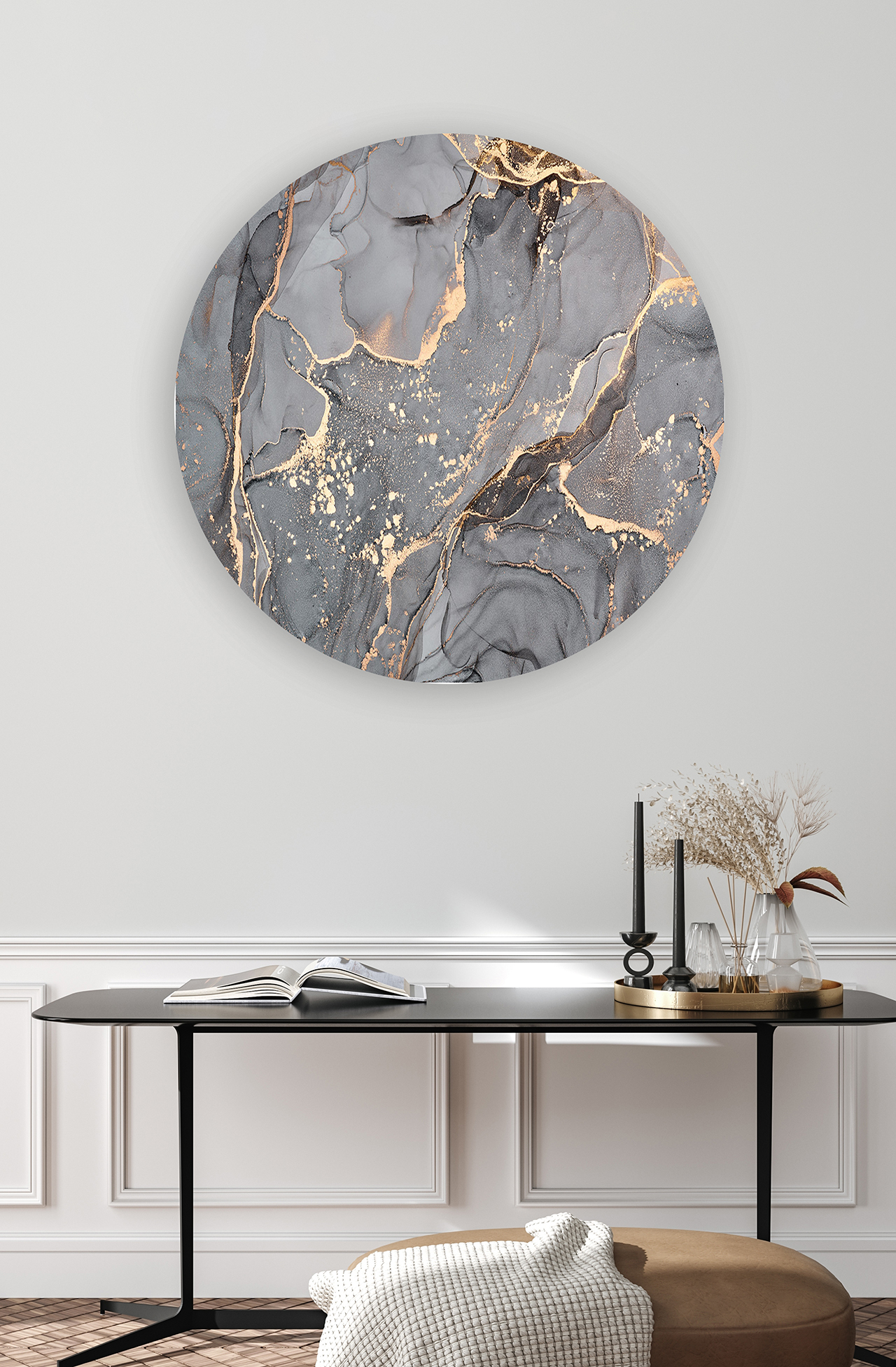 Yuvarlak Mermer Desenli Duvar Kağıdı - Modern Tasarım - Görsel 4