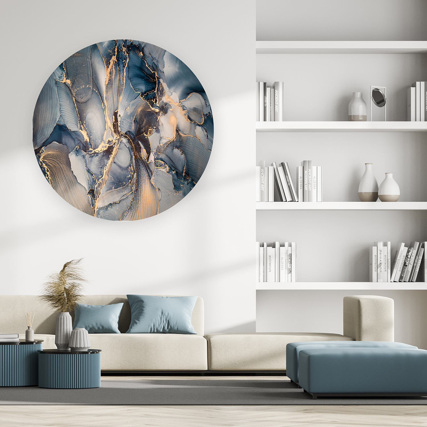 Yuvarlak Soyut Mermer Desenli Duvar Kağıdı - Modern ve Şık Tasarım İçin Benzersiz Desen - Görsel 3