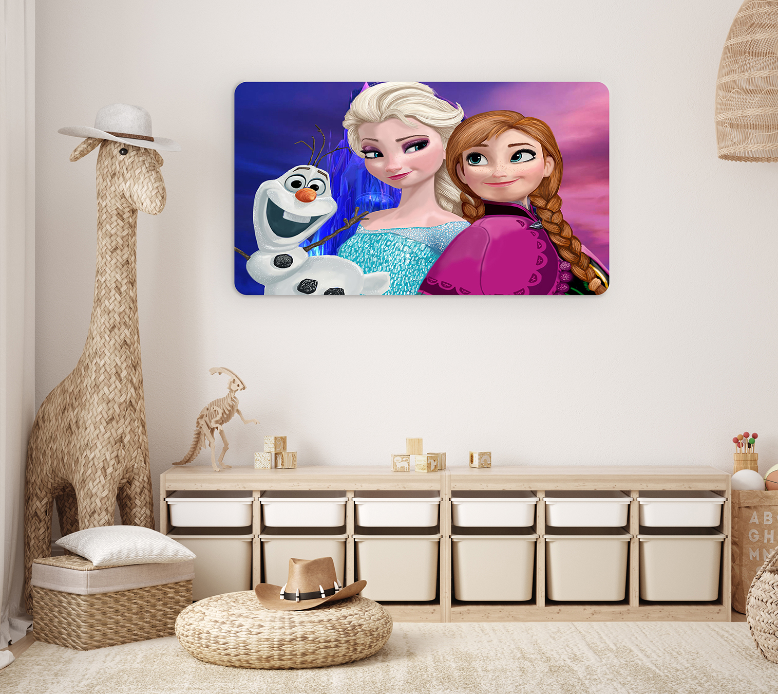 Frozen Karakterli Duvar Kağıdı - Canlı Renkler ve Eğlenceli Tasarım - Görsel 5