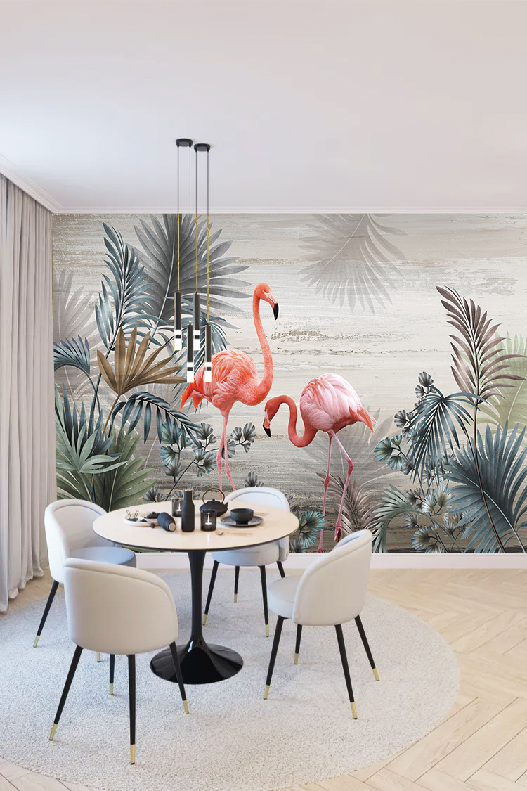 Flamingo Temalı Duvar Kağıdı - Görsel 5