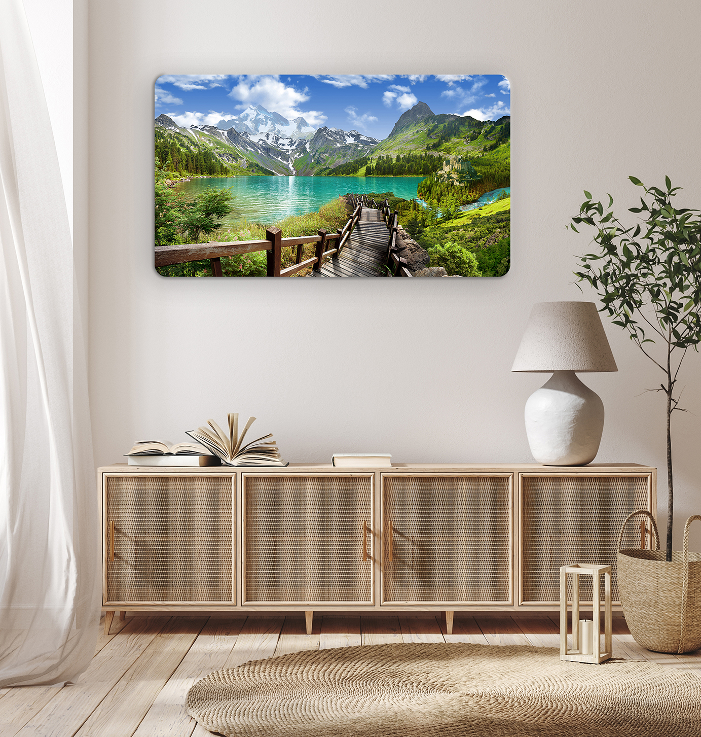 Yeşillik ve Göl Manzaralı Duvar Kağıdı - Modern Tasarım - Görsel 7