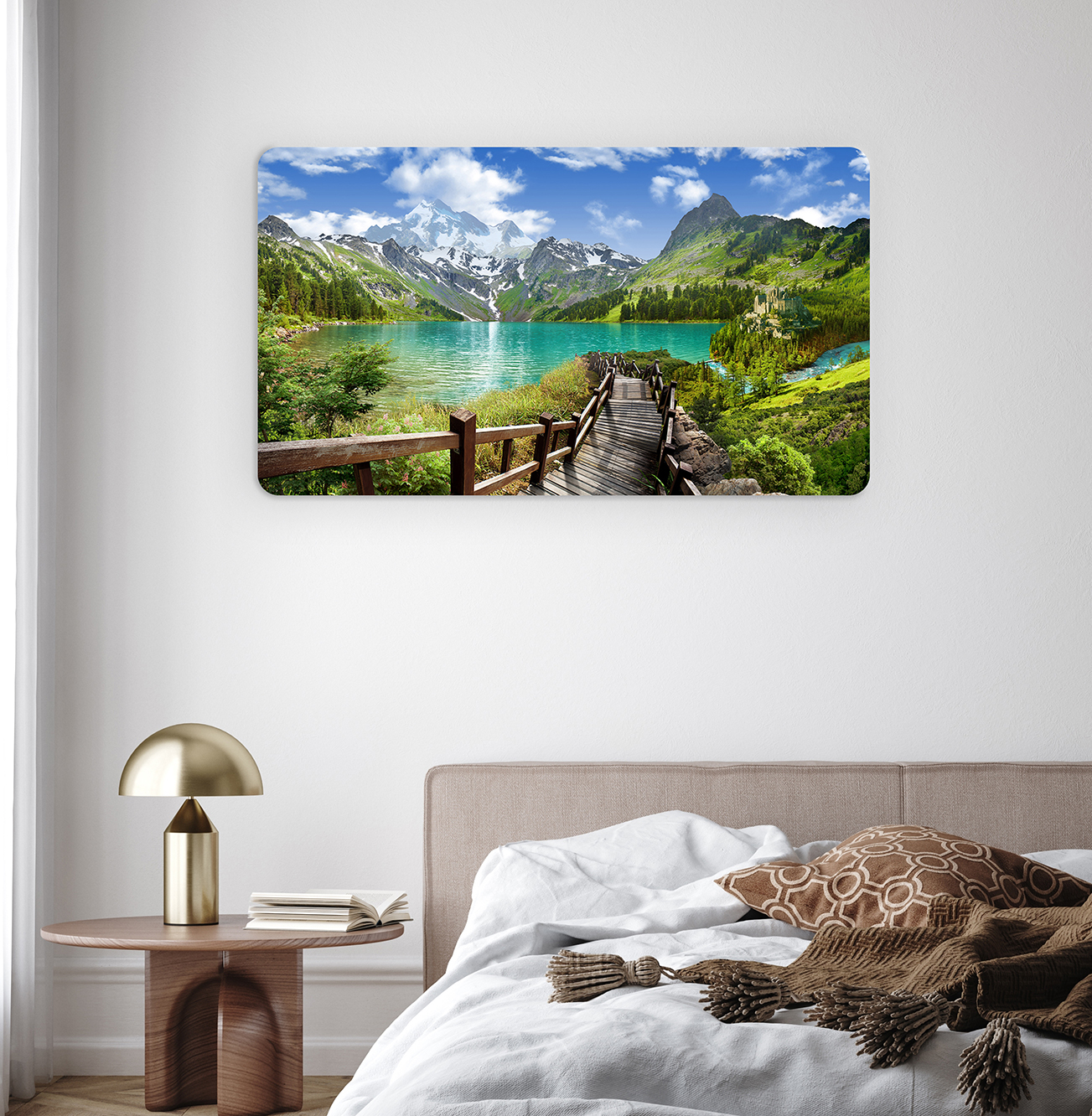 Yeşillik ve Göl Manzaralı Duvar Kağıdı - Modern Tasarım - Görsel 5