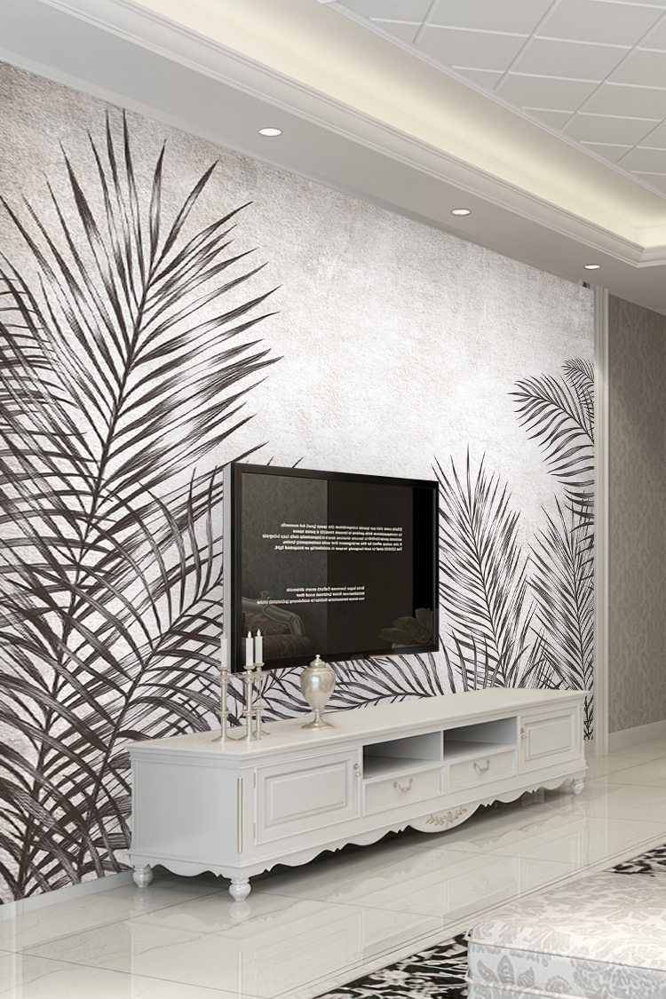 Minimalist Palmiye Desenli Duvar Kağıdı - Görsel 6
