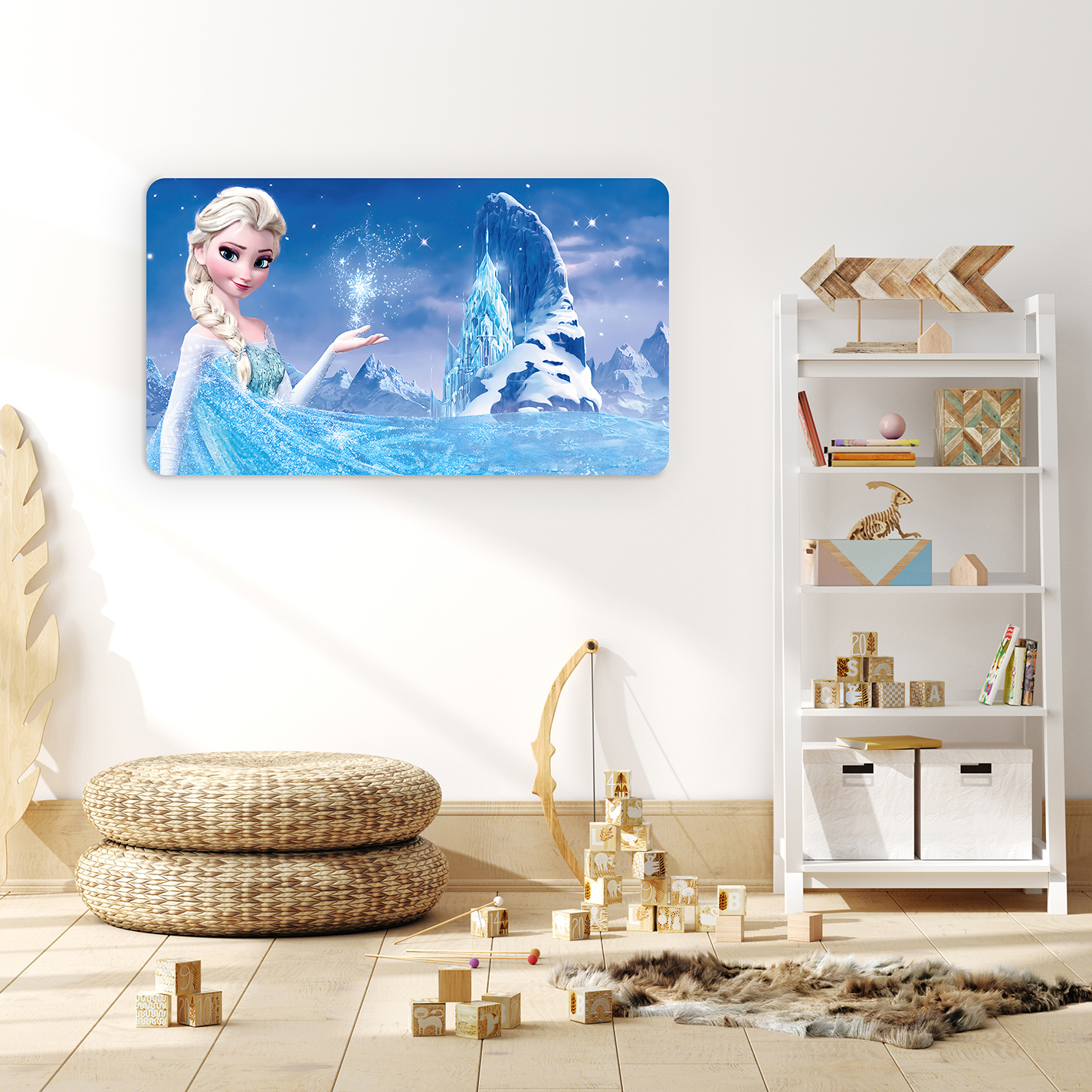 Frozen Elsa Duvar Kağıdı - Büyülü Kış Manzaralı Çocuk Odası Dekorasyonu - Görsel 4