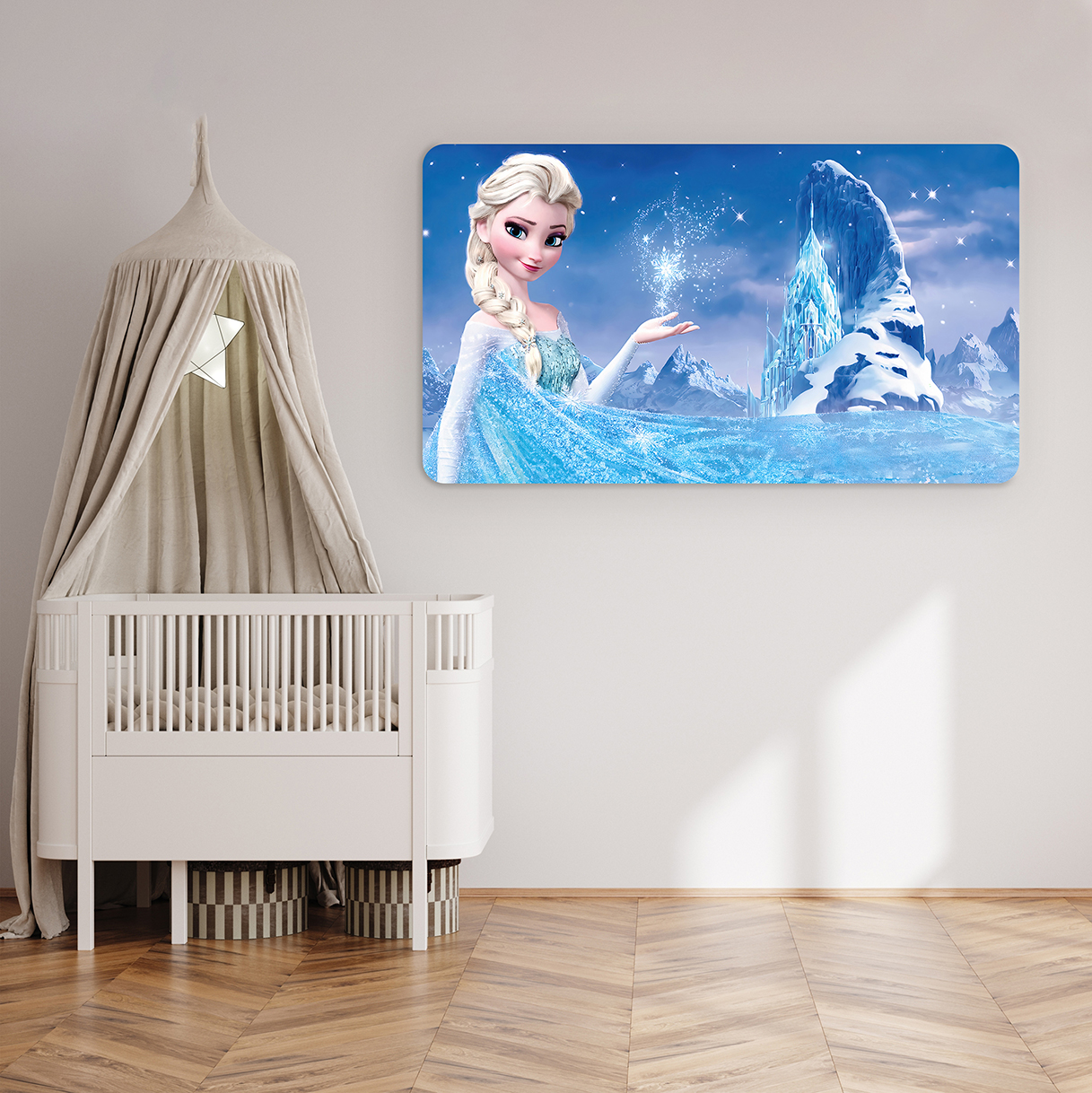 Frozen Elsa Duvar Kağıdı - Büyülü Kış Manzaralı Çocuk Odası Dekorasyonu - Görsel 6