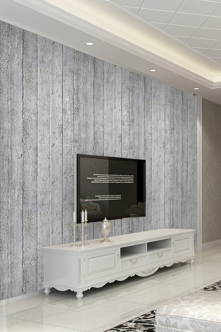 Gri Ahşap Desenli Duvar Kağıdı - Minimalist ve Modern Tasarım