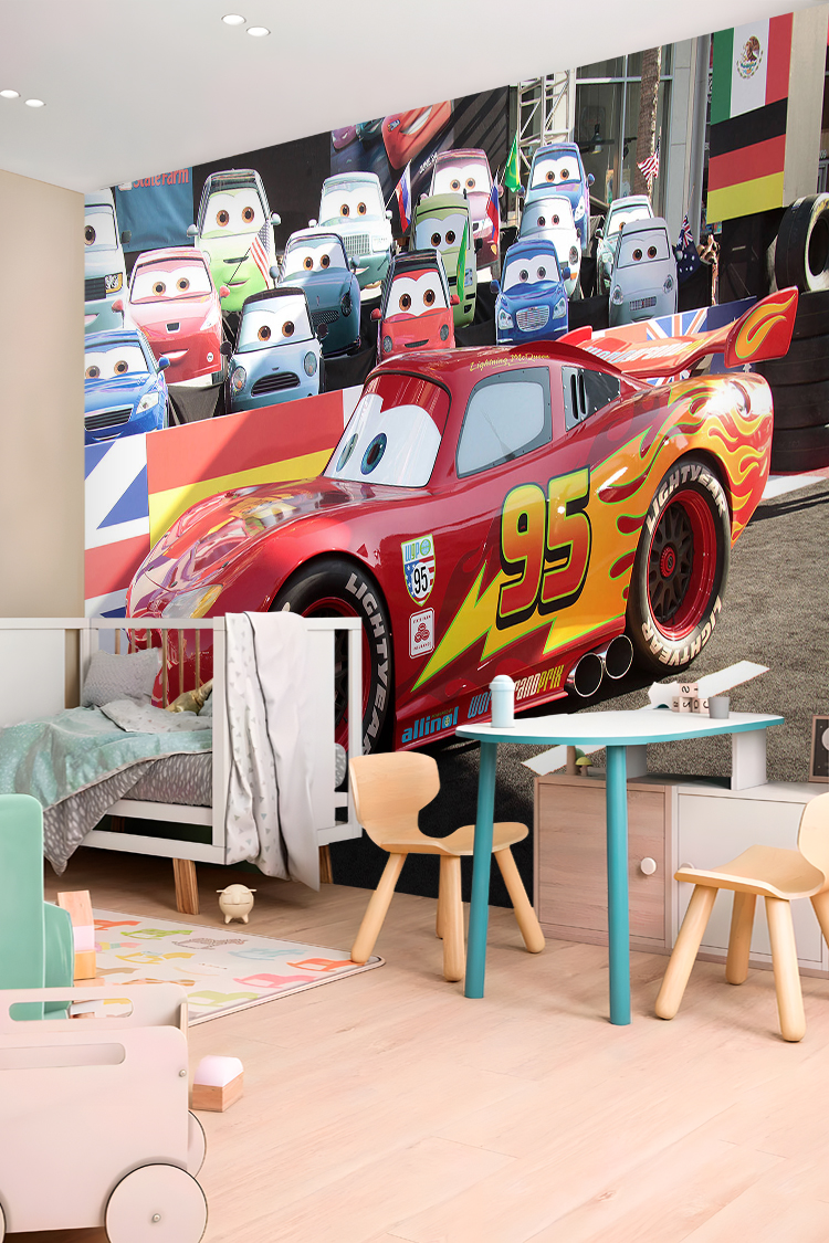 Cars Filminden Lightning McQueen Duvar Kağıdı - Görsel 3