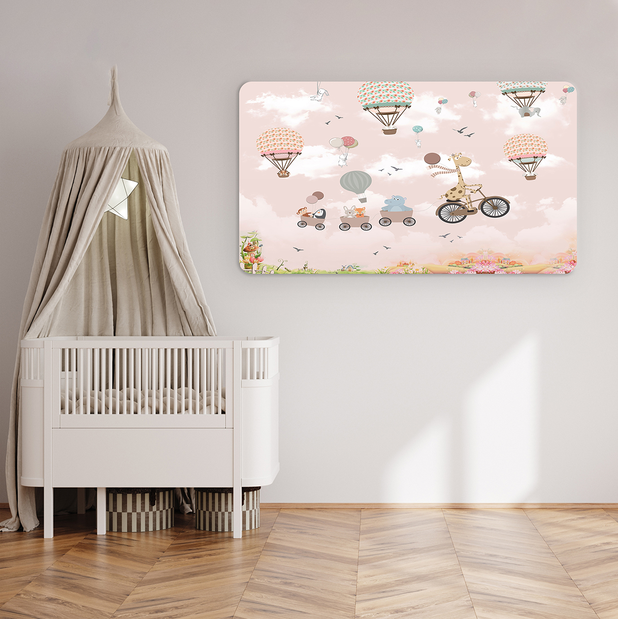 Çocuk Odası Hayvan ve Balon Temalı Duvar Kağıdı - Görsel 6
