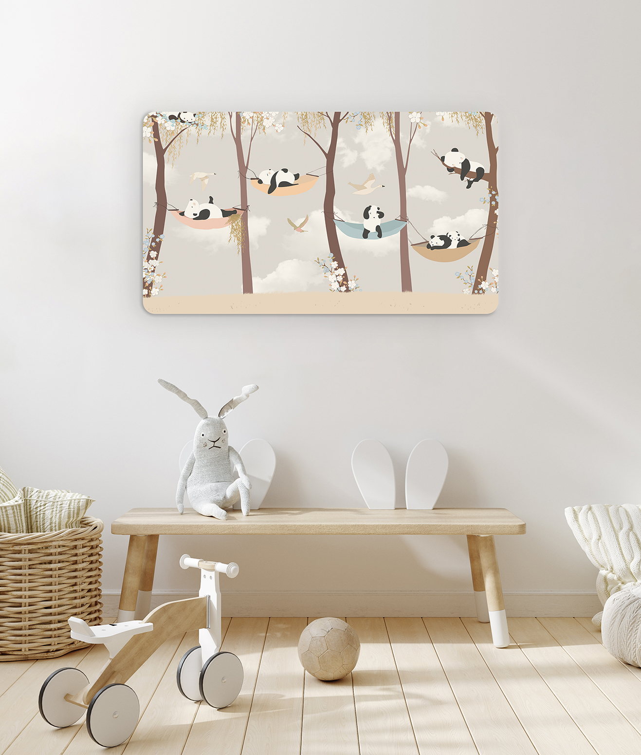 Çocuk Odası Panda Temalı Duvar Kağıdı - Görsel 2