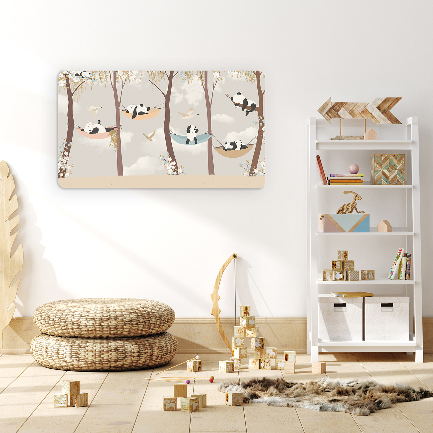 Çocuk Odası Panda Temalı Duvar Kağıdı - Görsel 4