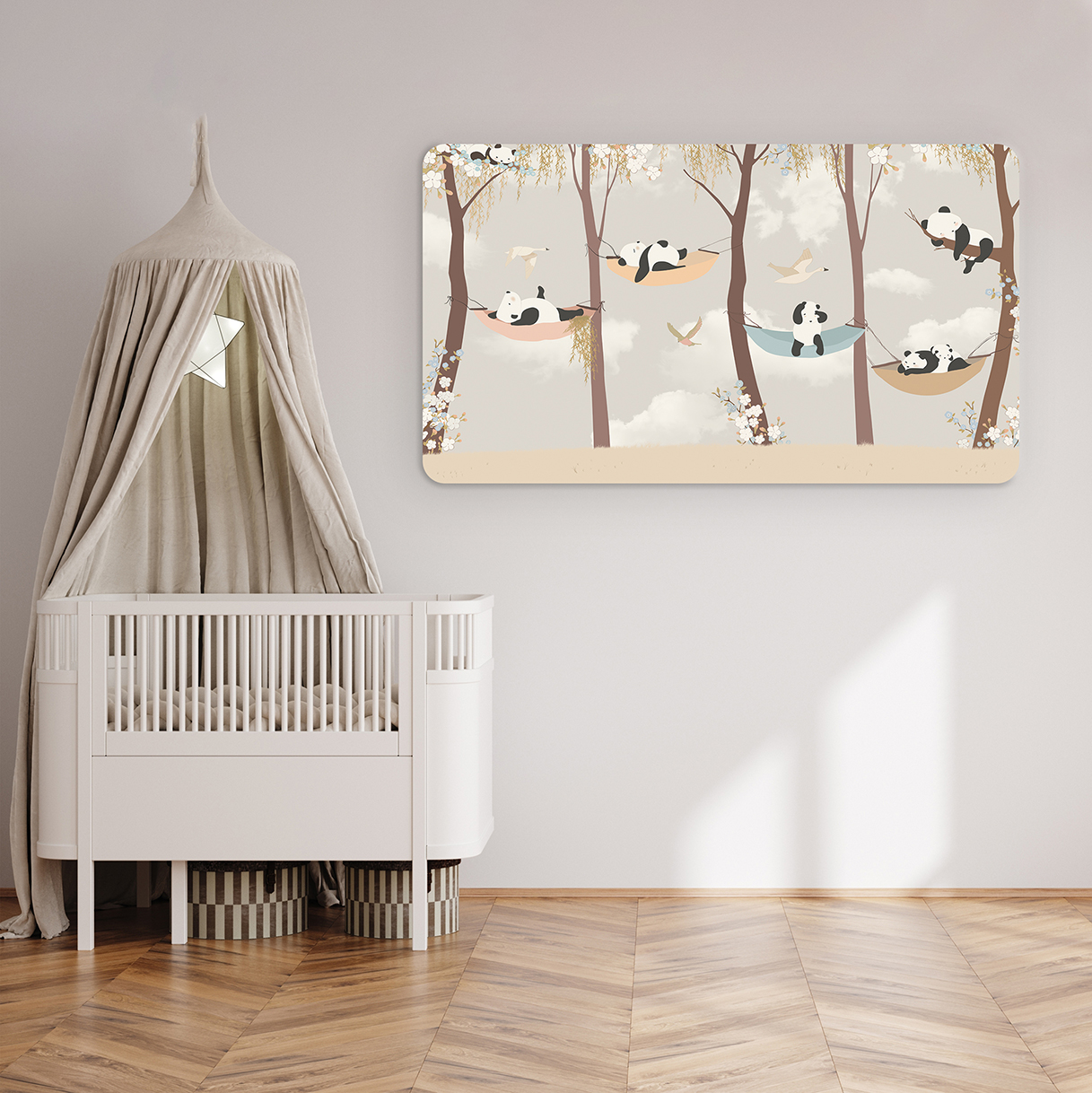 Çocuk Odası Panda Temalı Duvar Kağıdı - Görsel 6