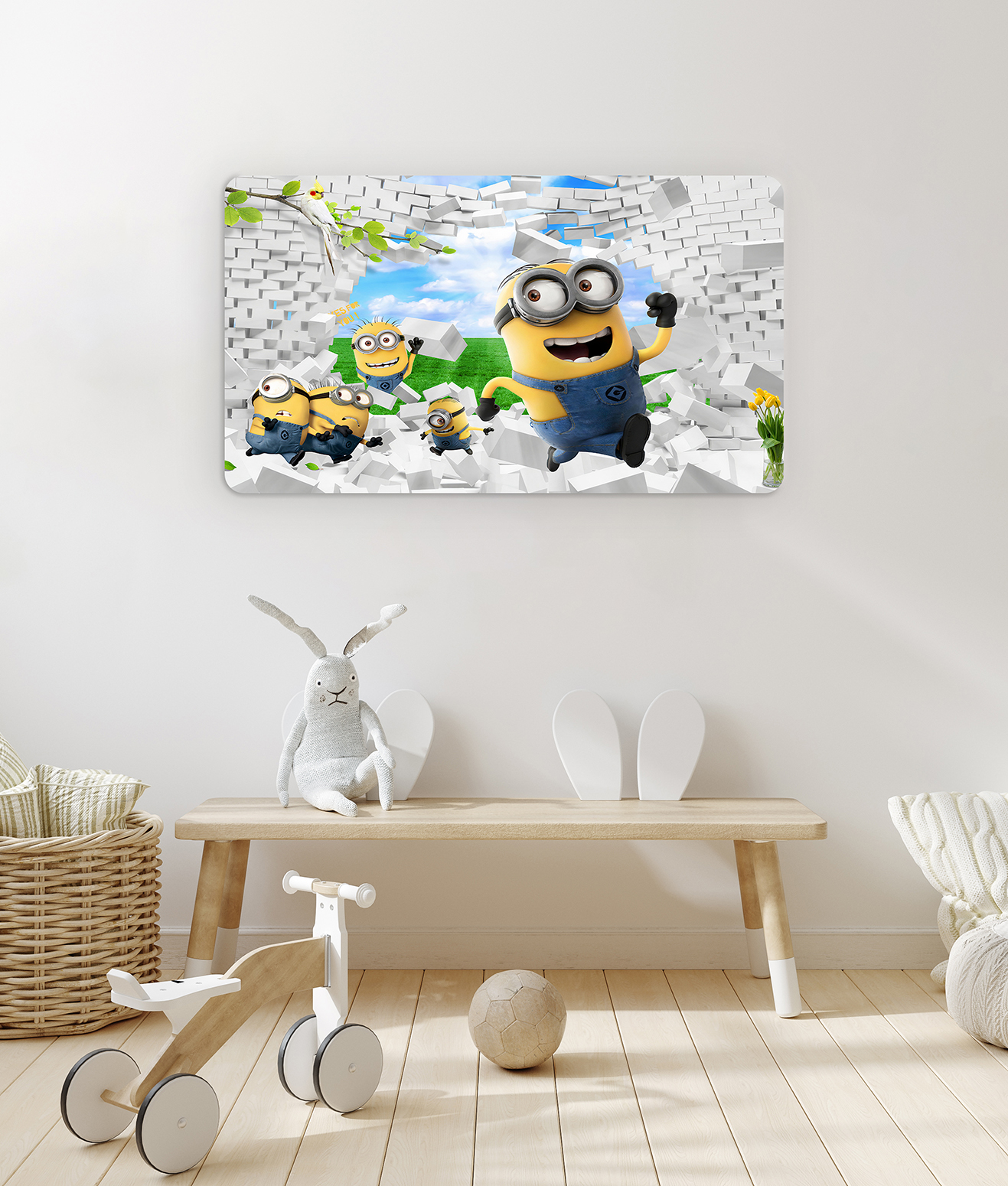 Çocuk Odası Minions Temalı Duvar Kağıdı - Görsel 2