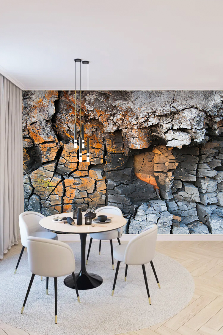 Kırık Taş Desenli Duvar Kağıdı - Sanatsal ve Endüstriyel Tasarım - Görsel 4