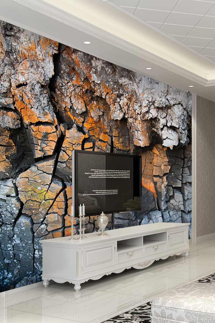 Kırık Taş Desenli Duvar Kağıdı - Sanatsal ve Endüstriyel Tasarım - Görsel 6