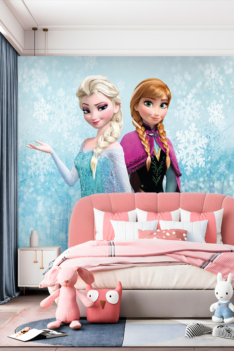 Frozen Elsa ve Anna Duvar Kağıdı