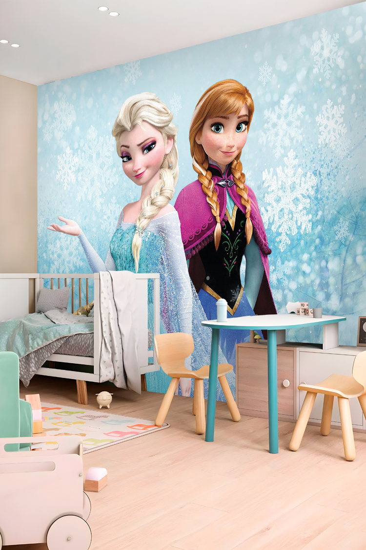 Frozen Elsa ve Anna Duvar Kağıdı - Görsel 3