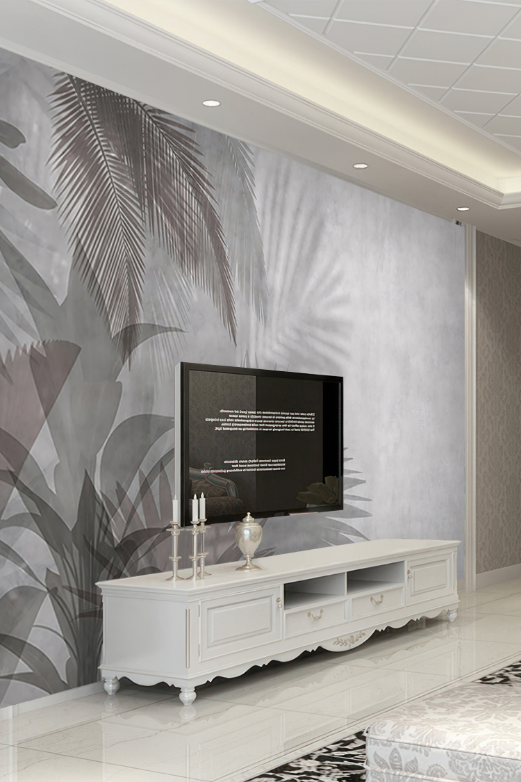 Pastel Yaprak Deseni Duvar Kağıdı - Görsel 6